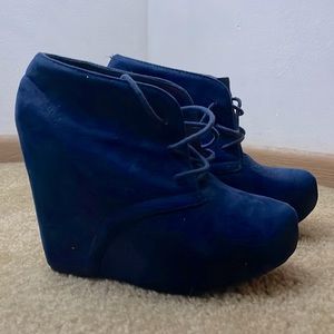 Womens wedge booties